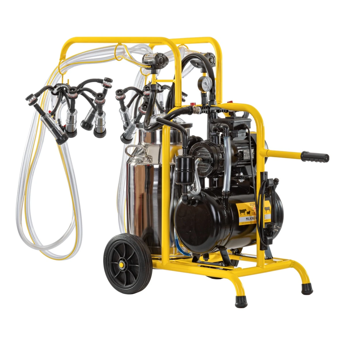 Aparat de muls capre, 4 posturi, 1 bidon inox de 40 litri
