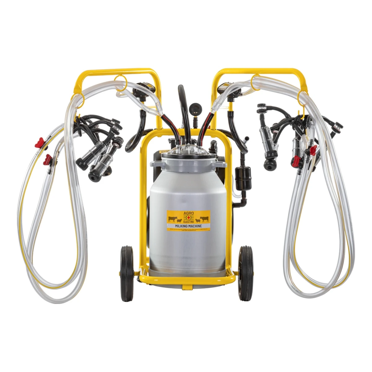 Aparat de muls capre, 4 posturi, 1 bidon aluminiu de 40 litri