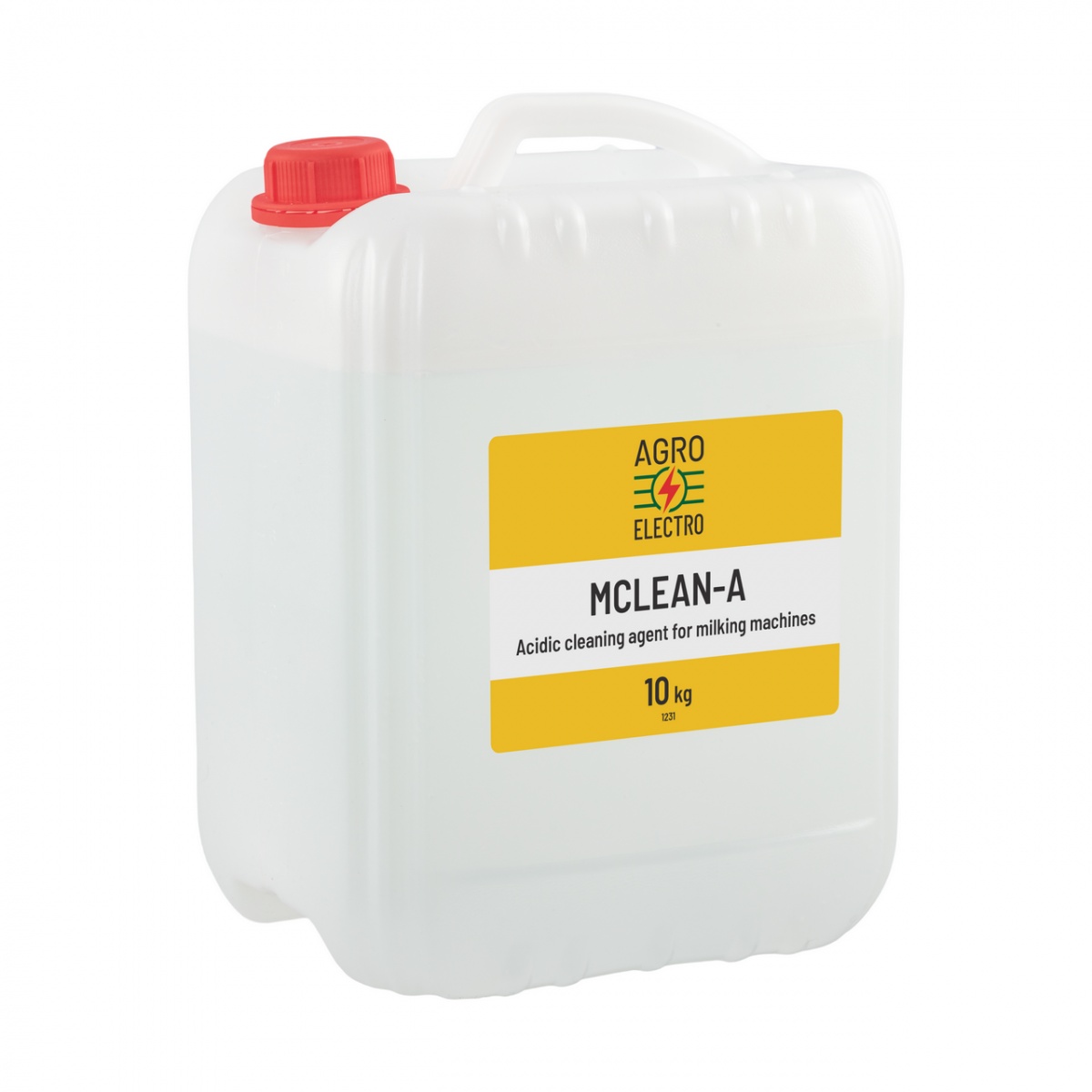 Detergent acidic pentru curățarea aparatelor de muls, MCLEAN-A, 10 kg