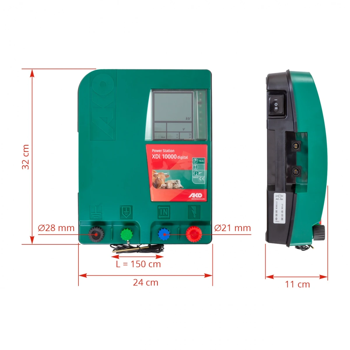 Aparat gard electric AKO Power Station XDi 10000 digital, 12/230 V, 10 Joule
