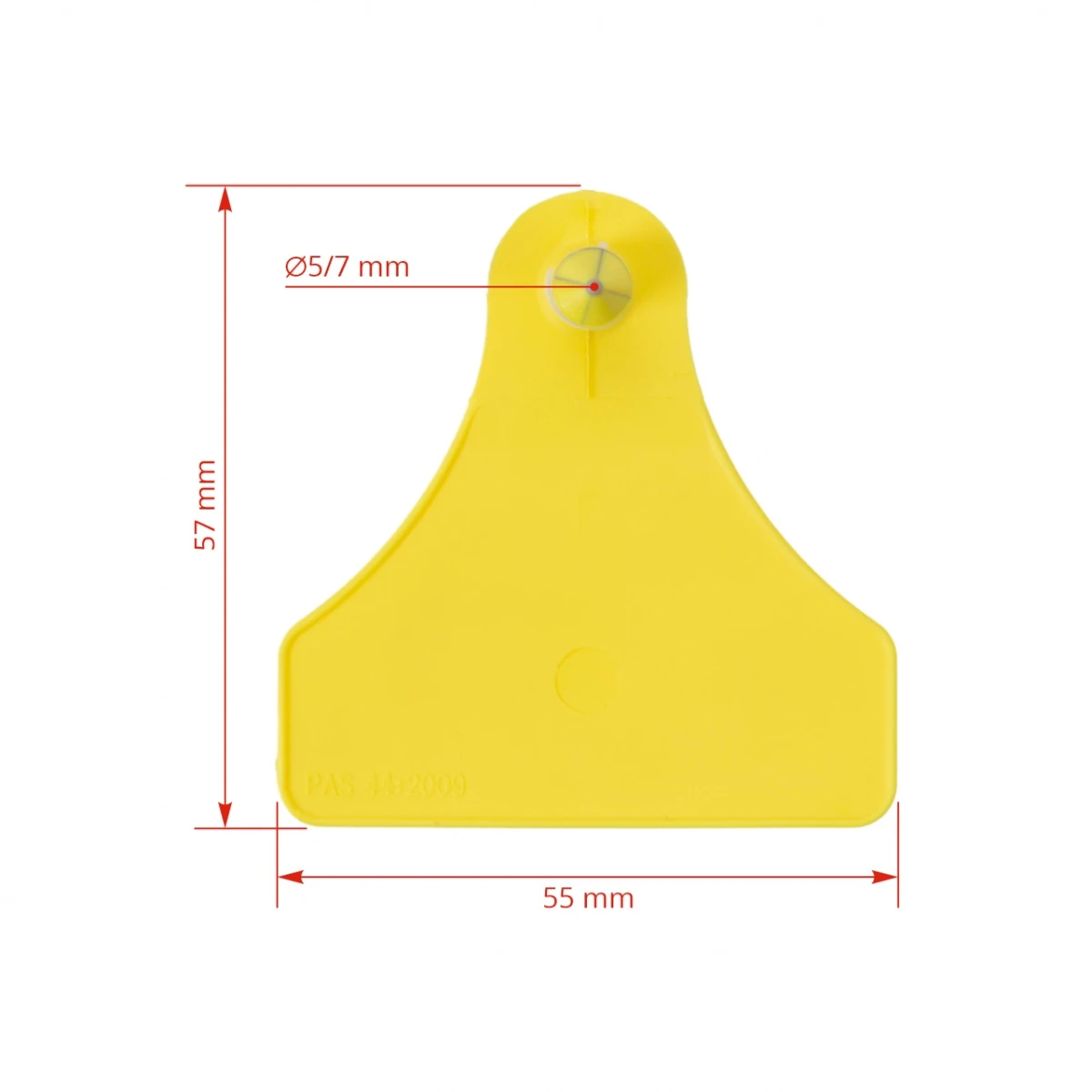 Set crotalii pentru bovine, FlexoPlus, galben, 5,5 × 5,7 cm, 25 perechi