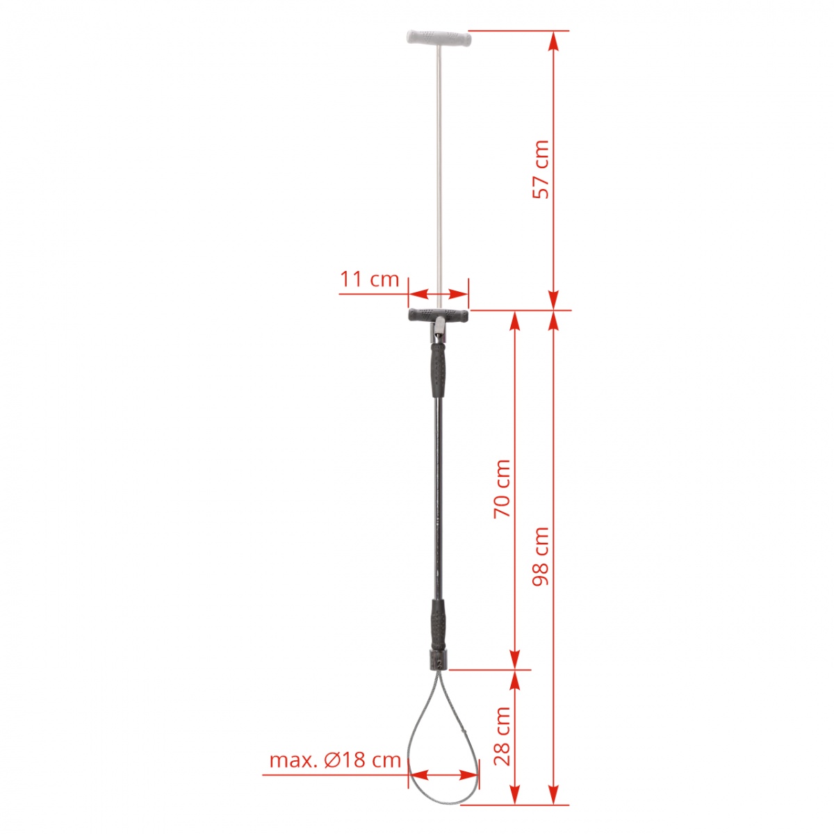 Bară contenție pentru porci, cu mâner, 60 cm