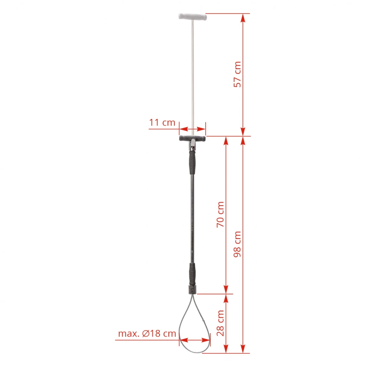 Bară contenție pentru porci, cu mâner, 60 cm