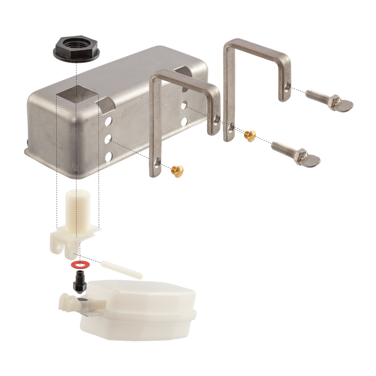 Supapă cu plutitor în carcasă inox, 1/2"