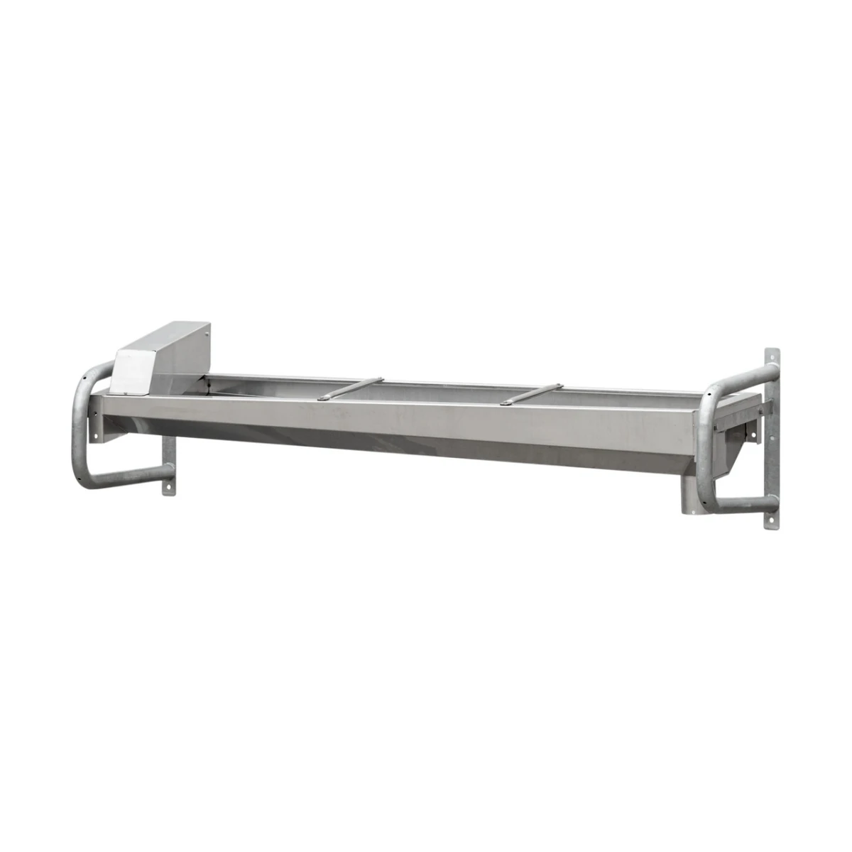 Adăpătoare inox cu suport de perete zincat, 207 × 60 cm, 95 litri