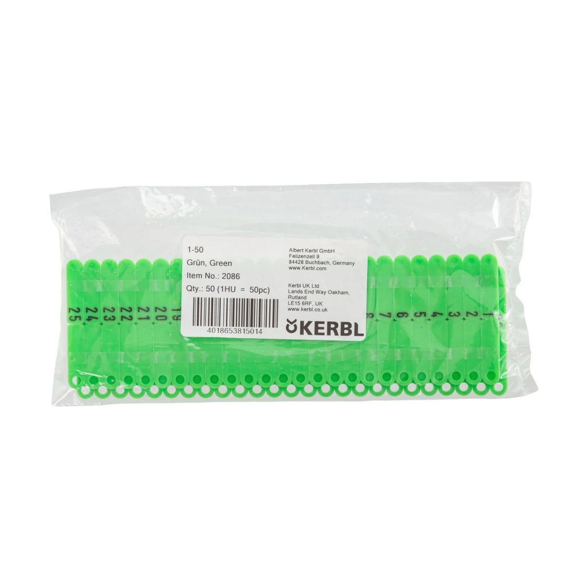 Crotalii pentru miei și iezi, Twintag, verde, 1-50 :: 1-50