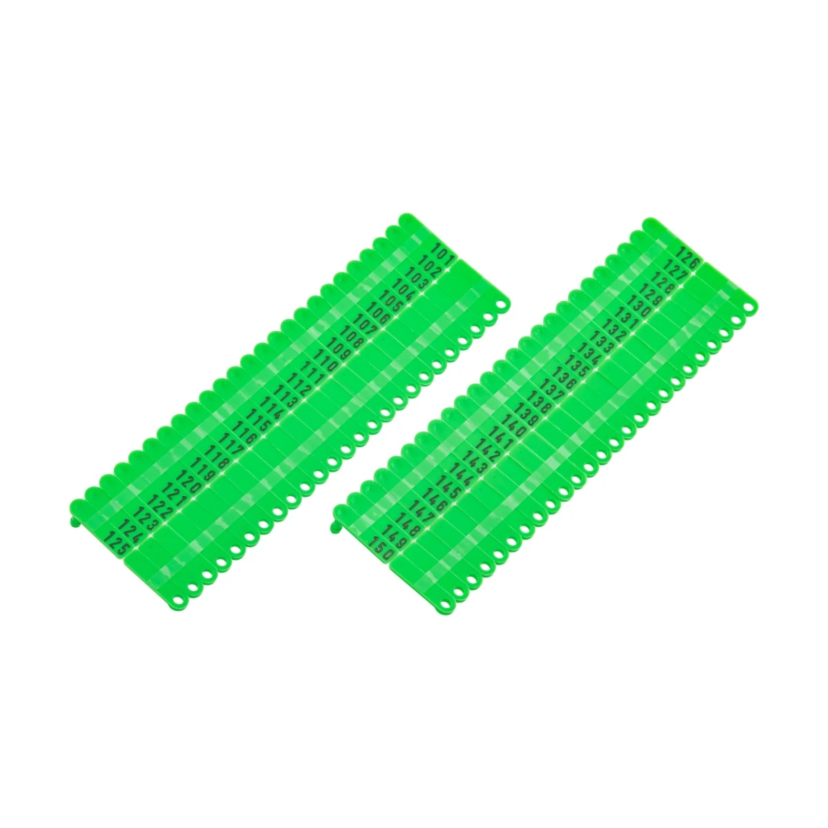Crotalii pentru miei și iezi, Twintag, verde, 101-150 :: 101-150