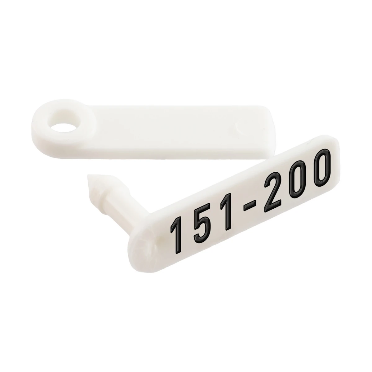 Crotalii pentru miei și iezi, Twintag, alb, 151-200 :: 151-200