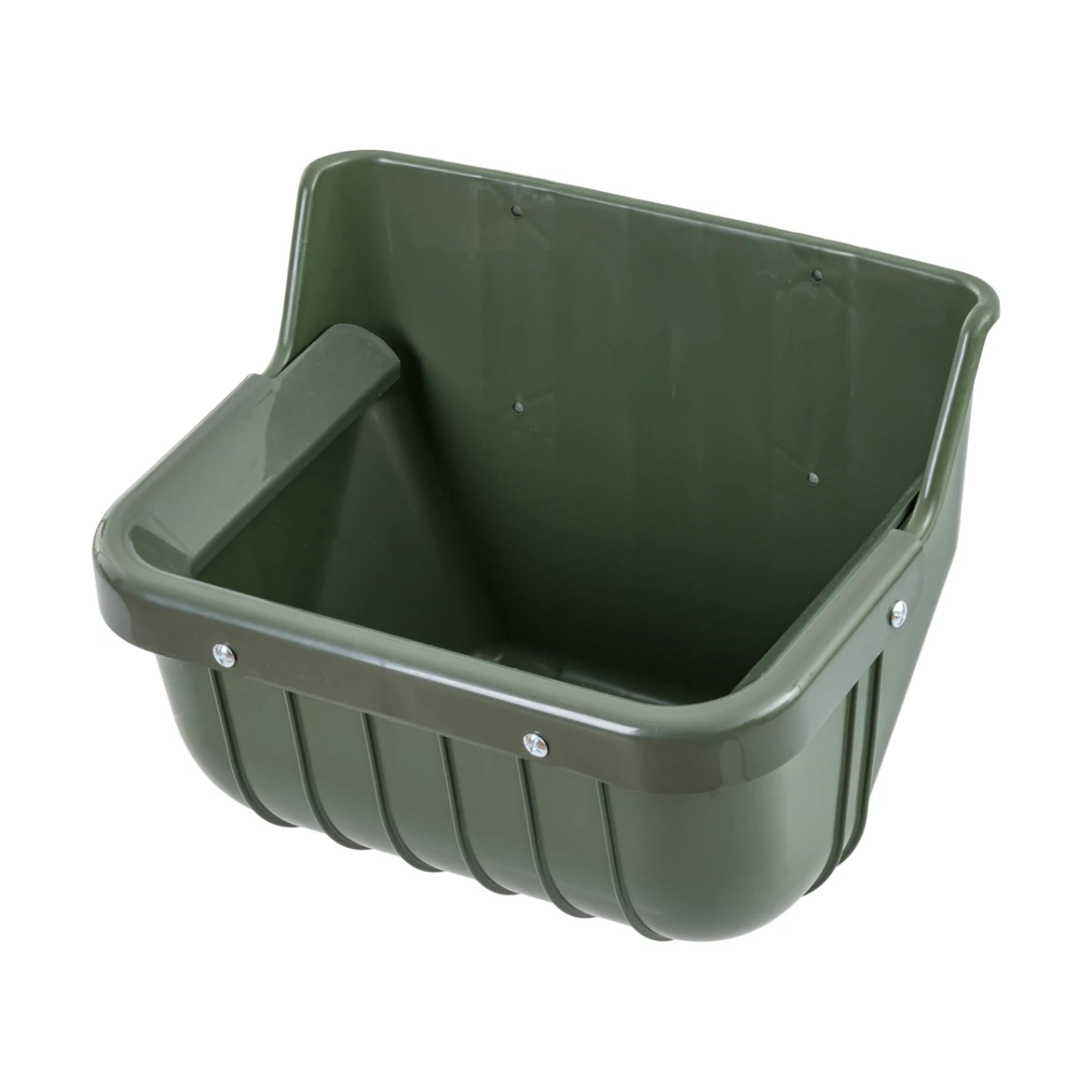Hrănitoare din plastic pentru vaci, cu margine de protecție, 15 litri