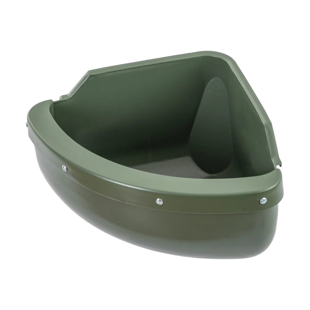 Hrănitoare din plastic, cu margine de protecție, montare în colț, 31 litri