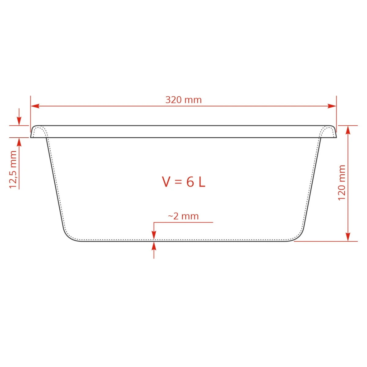 Castron plastic pentru hrana bovinelor, albastru, 6 litri :: Albastru