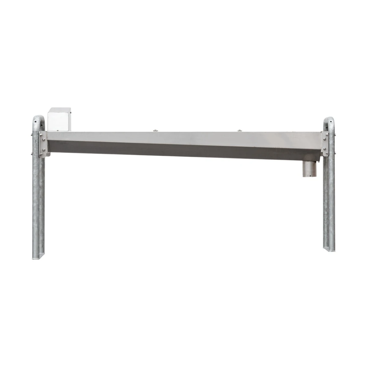 Adăpătoare inox cu picior zincat, 207 × 60 cm, 95 litri