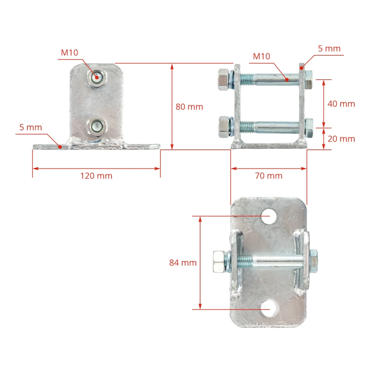 Conector de perete pentru panouri de pășune