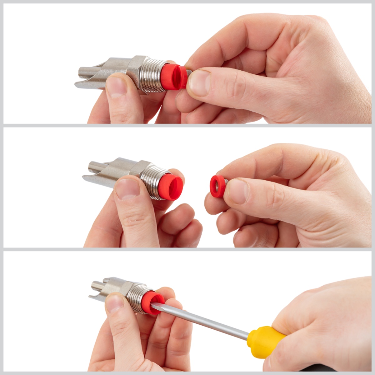 Suzetă cu filet 1/2", pentru purcei, cu niplu 3/8"