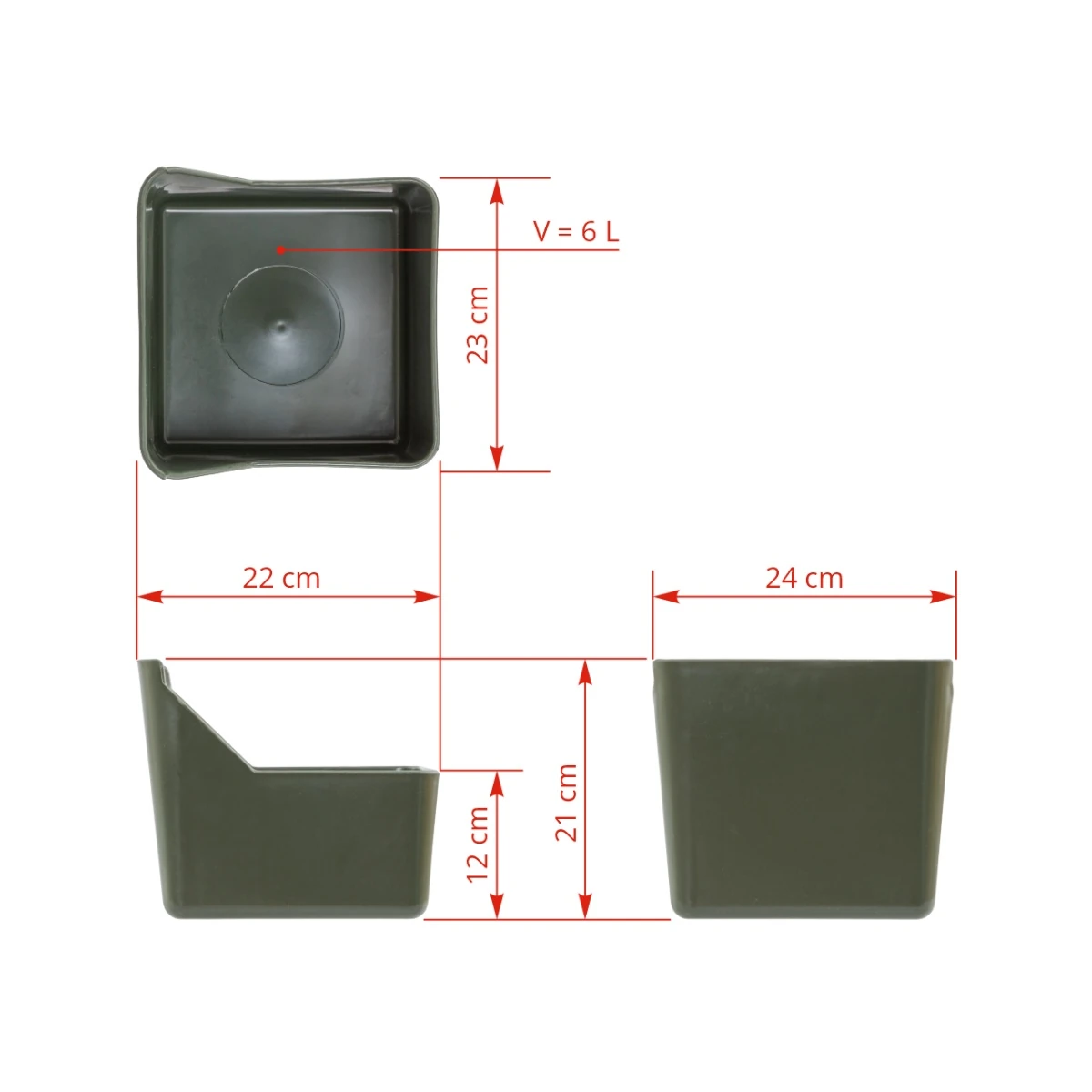 Hrănitoare pentru oi, plastic, 6 litri