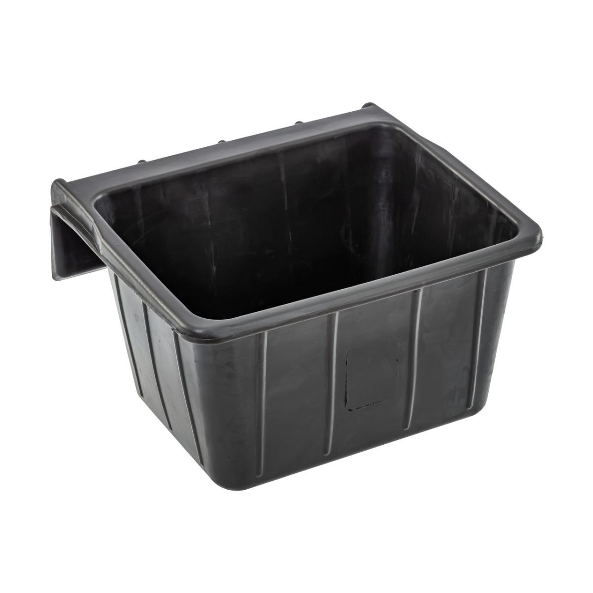 Hrănitoare rectangulară din cauciuc, negru, 20 litri