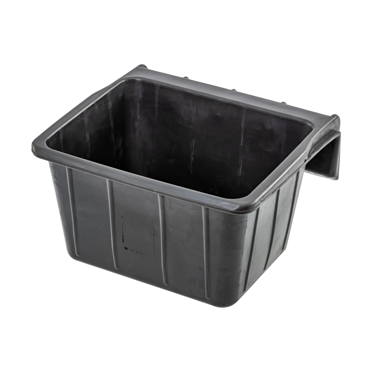 Hrănitoare rectangulară din cauciuc, negru, 20 litri
