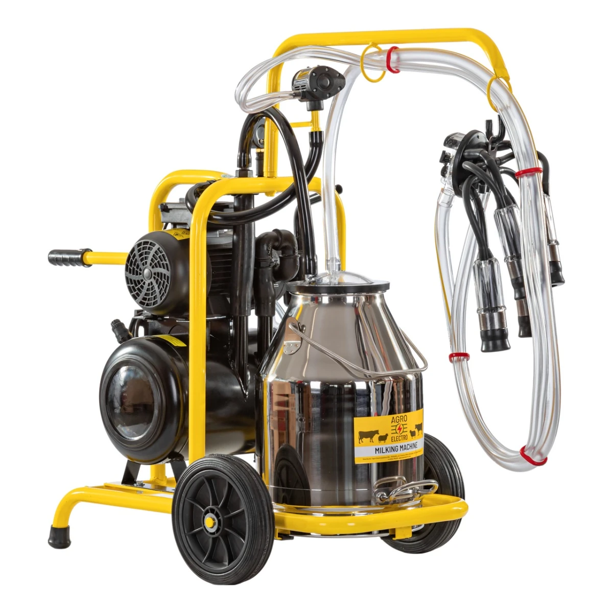 Aparat de muls vaci, cu 1 bidon inox de 30 litri