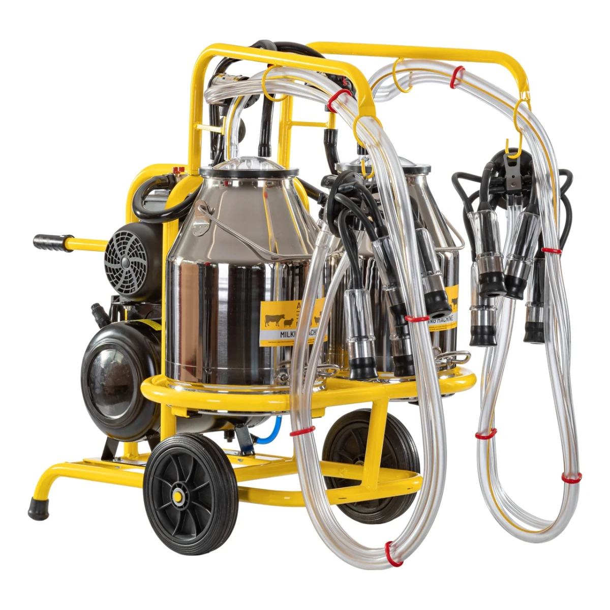 Aparat de muls vaci, 2 posturi, 2 bidoane inox de 30 litri