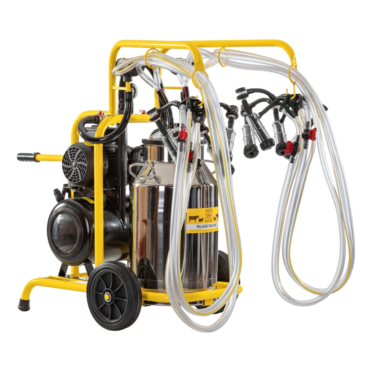 Aparat de muls capre, 4 posturi, 1 bidon inox de 40 litri