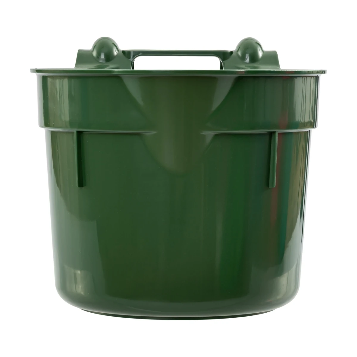 Găleată de hrănire, cu suport pentru suspendare, formă cilindrică, verde închis, 8 litri :: Verde închis