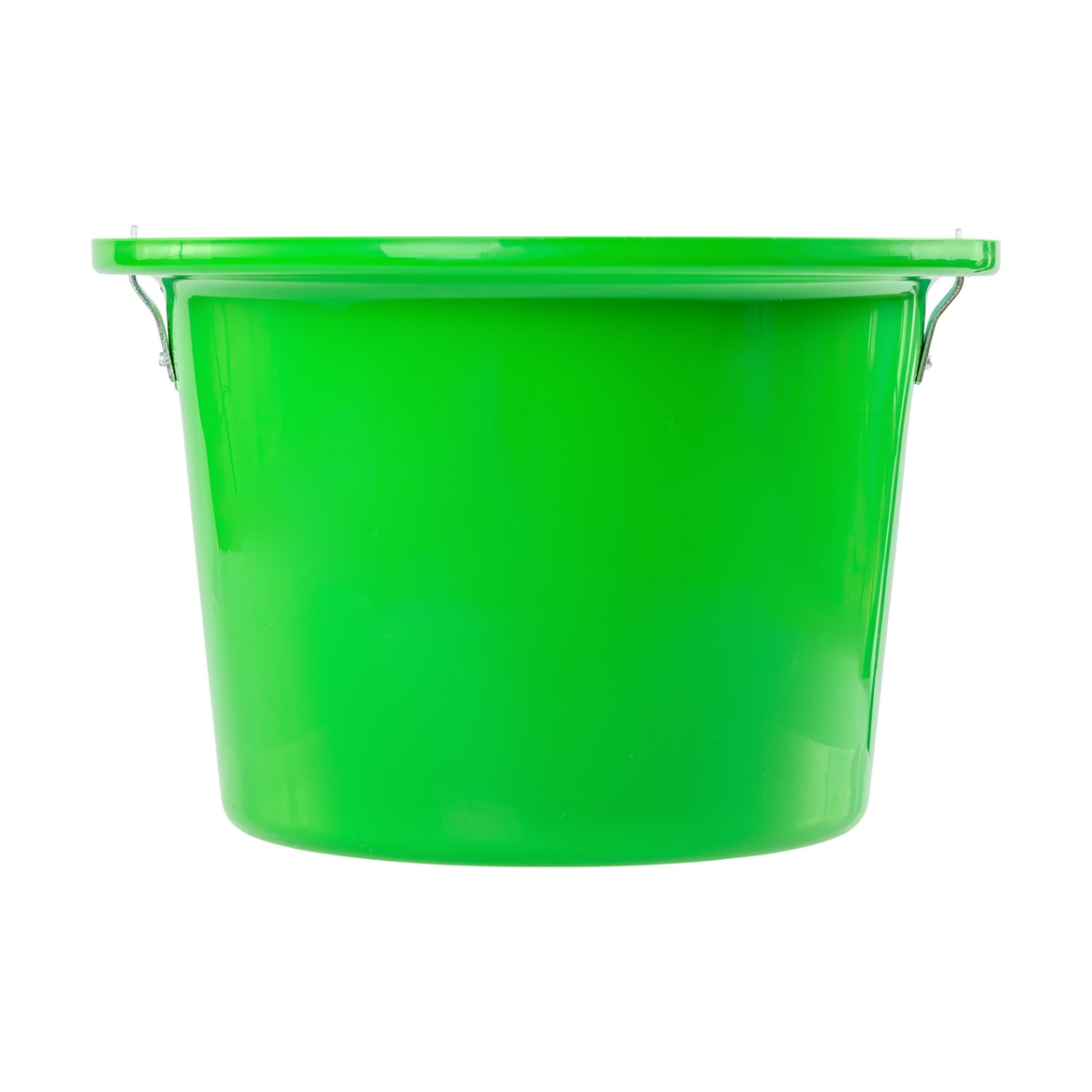 Găleată de hrănire pentru cabaline, cu dispozitiv de fixare și mâner, verde, 12 litri