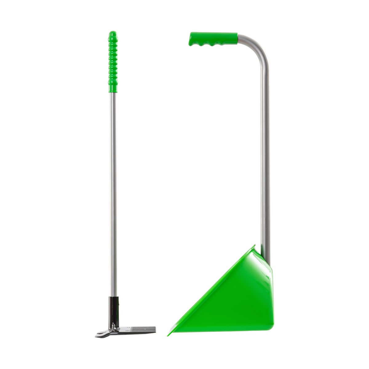 Lopată Mistboy Mini cu greblă, verde, 60 cm