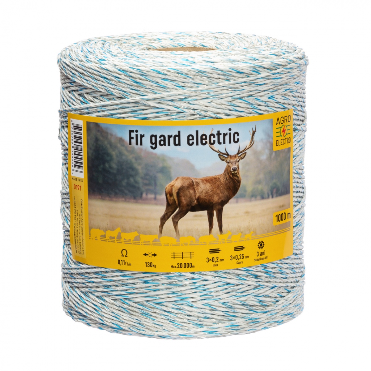 Fir gard electric - 1000 m - 130 kg - 0,11 Ω/m