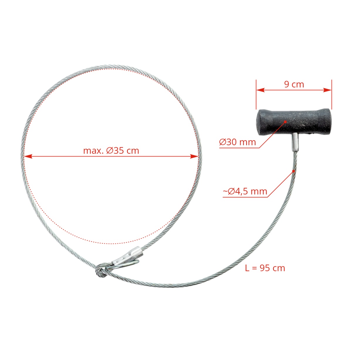 Dispozitiv simplu de prindere porci, 108 cm