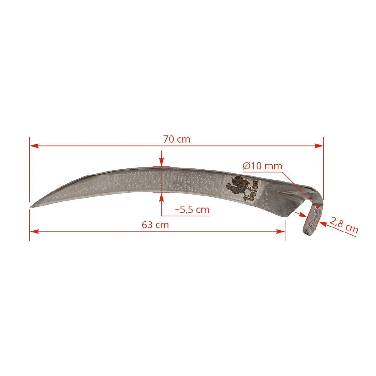 Coasă iarbă Hahnkopf, fără coadă, 70 cm :: 70 cm