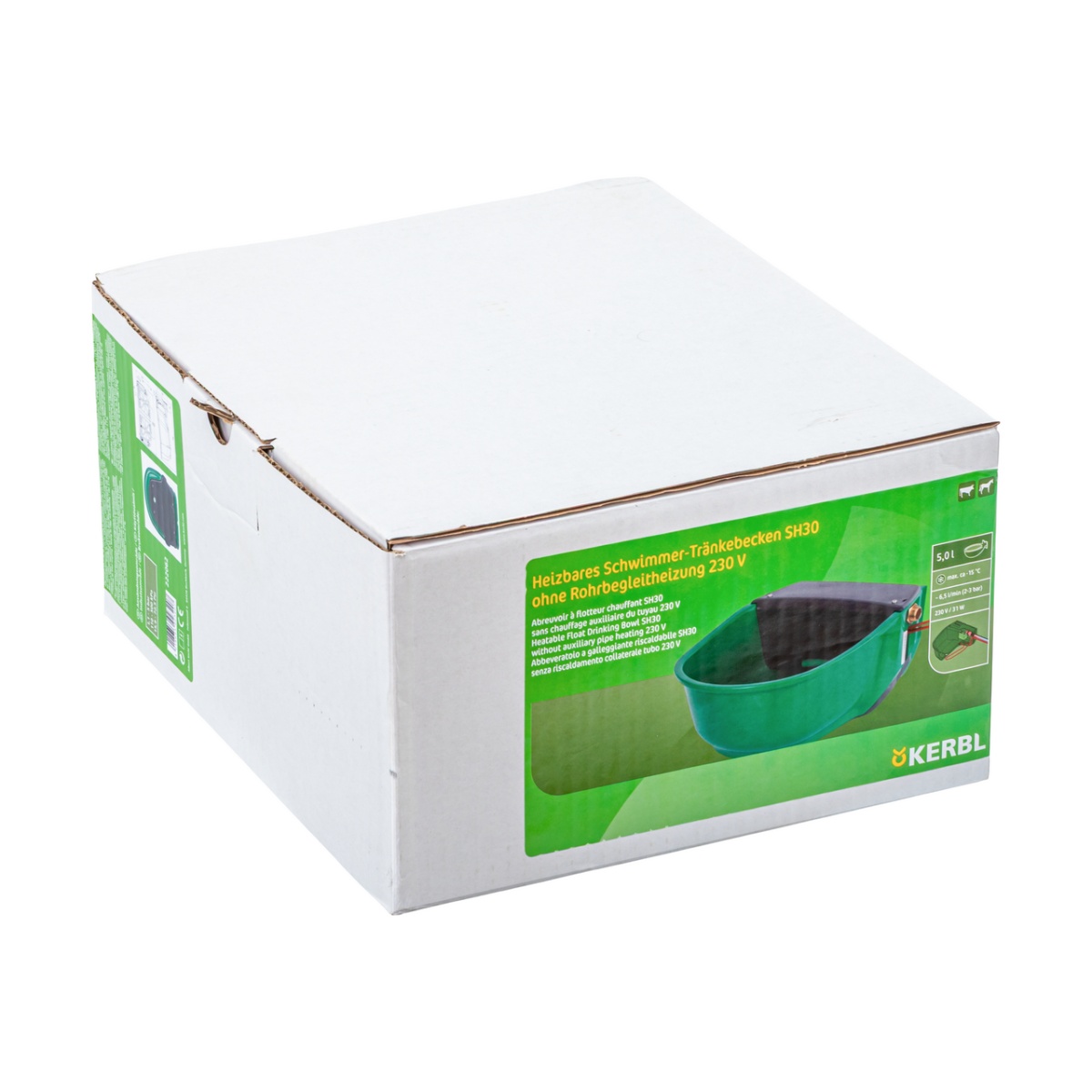 Adăpătoare anti-îngheț cu plutitor și cablu de încălzire, 5 litri