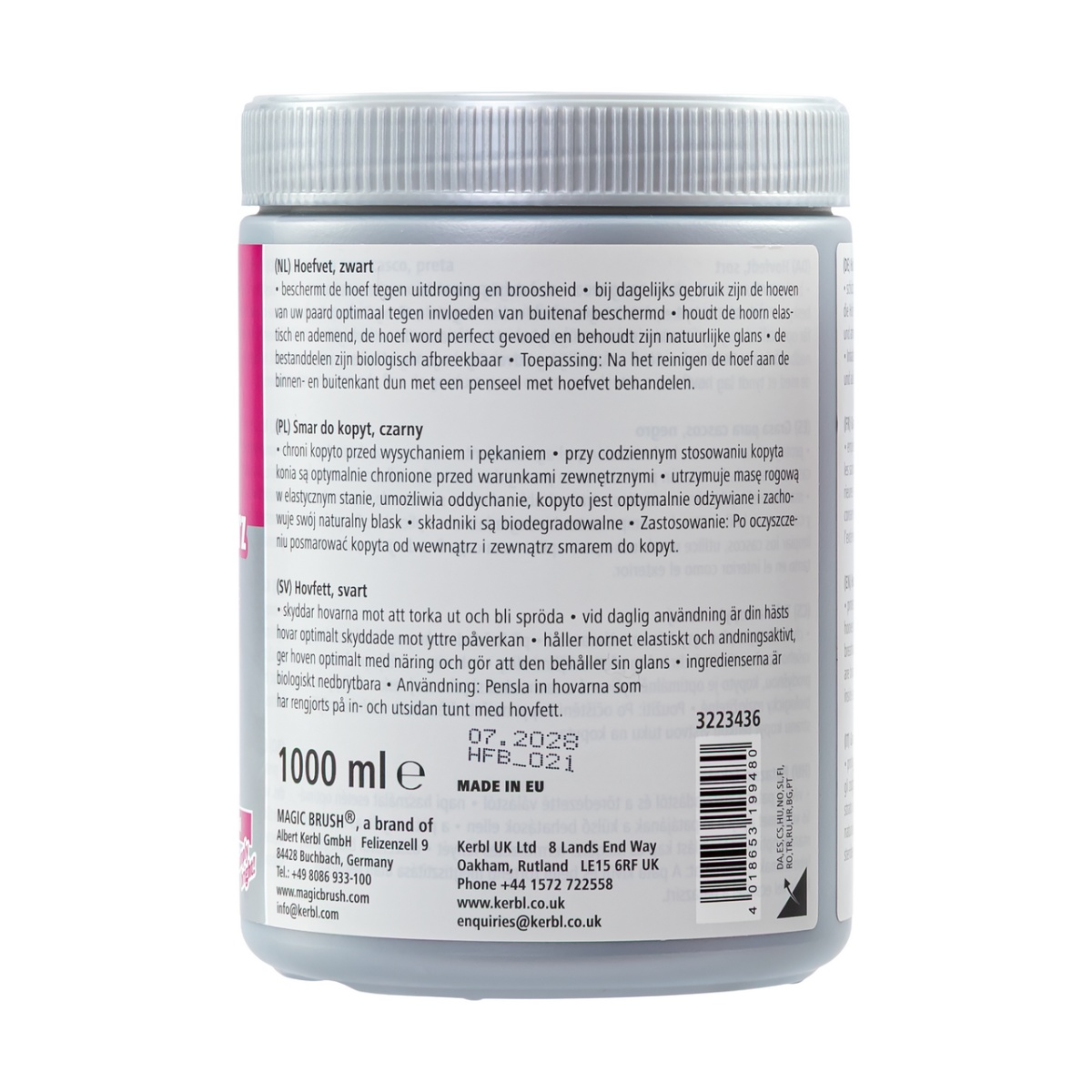 Unsoare pentru copite, MagicBrush, negru, 1000 ml