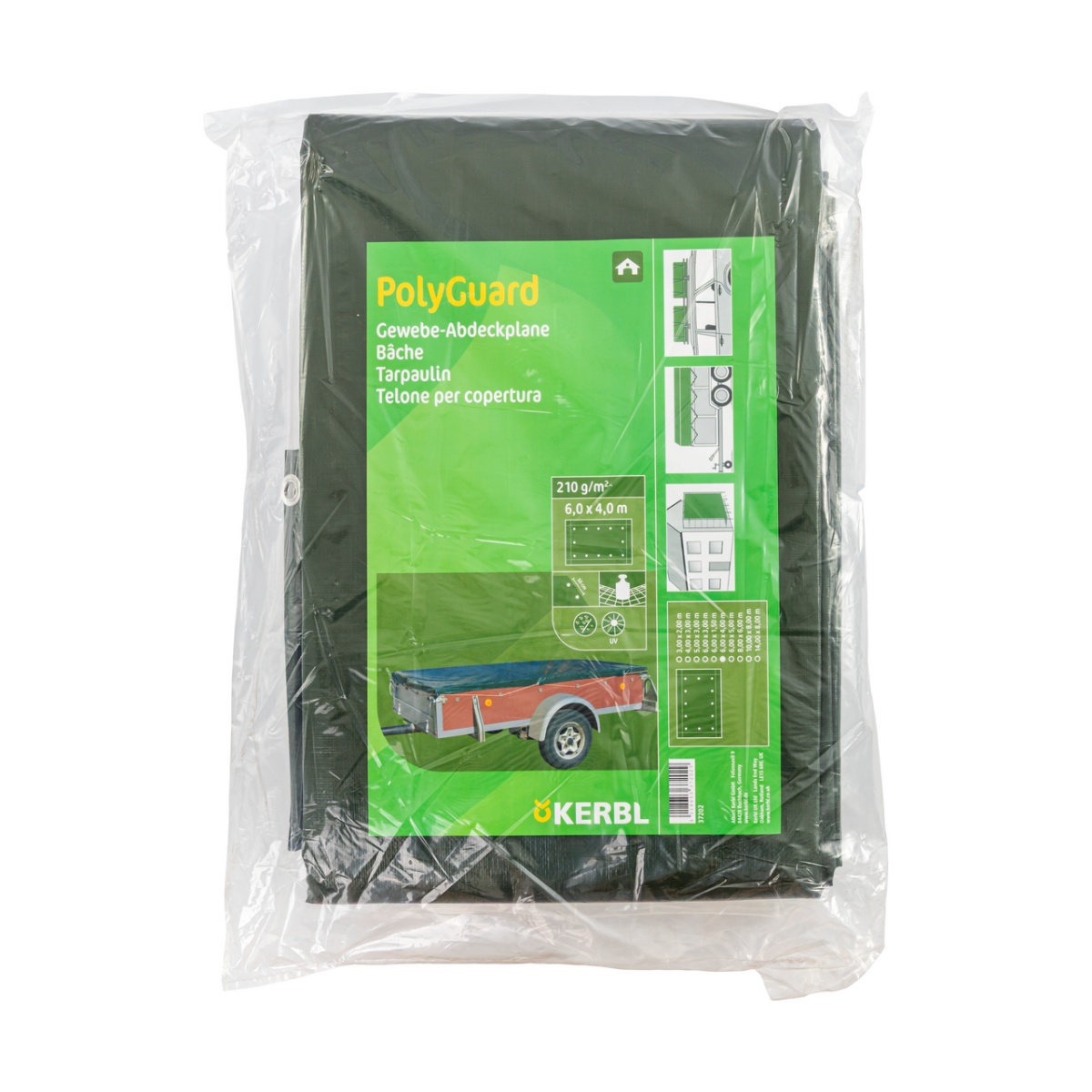 Prelată de protecție, PolyGuard, 210 g/m², 6 × 4 m