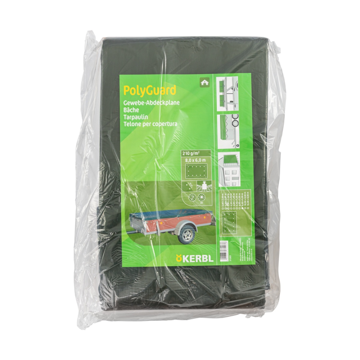 Prelată de protecție, PolyGuard, 210 g/m², 8 × 6 m