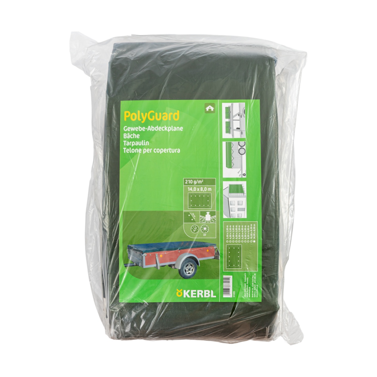 Prelată de protecție, PolyGuard, 210 g/m², 14 × 8 m