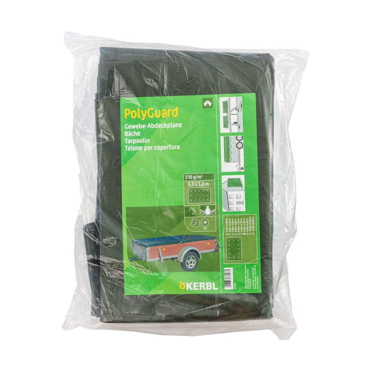Prelată de protecție, PolyGuard, 210 g/m², 6 × 5 m