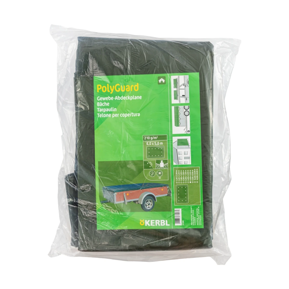 Prelată de protecție, PolyGuard, 210 g/m², 6 × 5 m