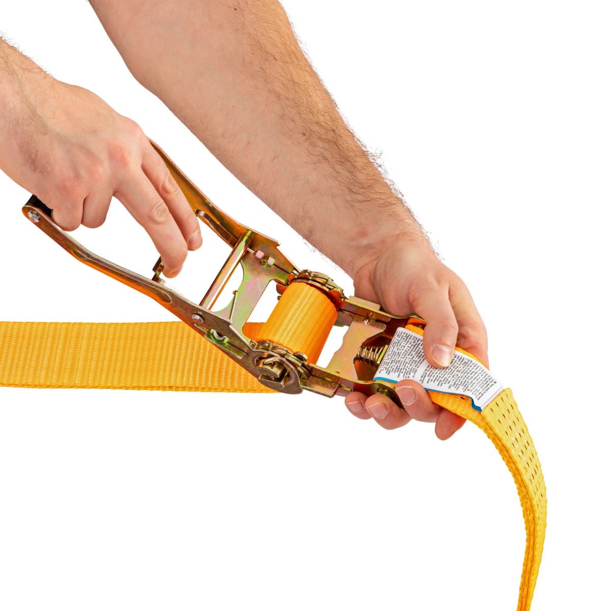 Chingă de ancoraj cu clichet, portocaliu, 4000 kg, 50 mm × 8 m