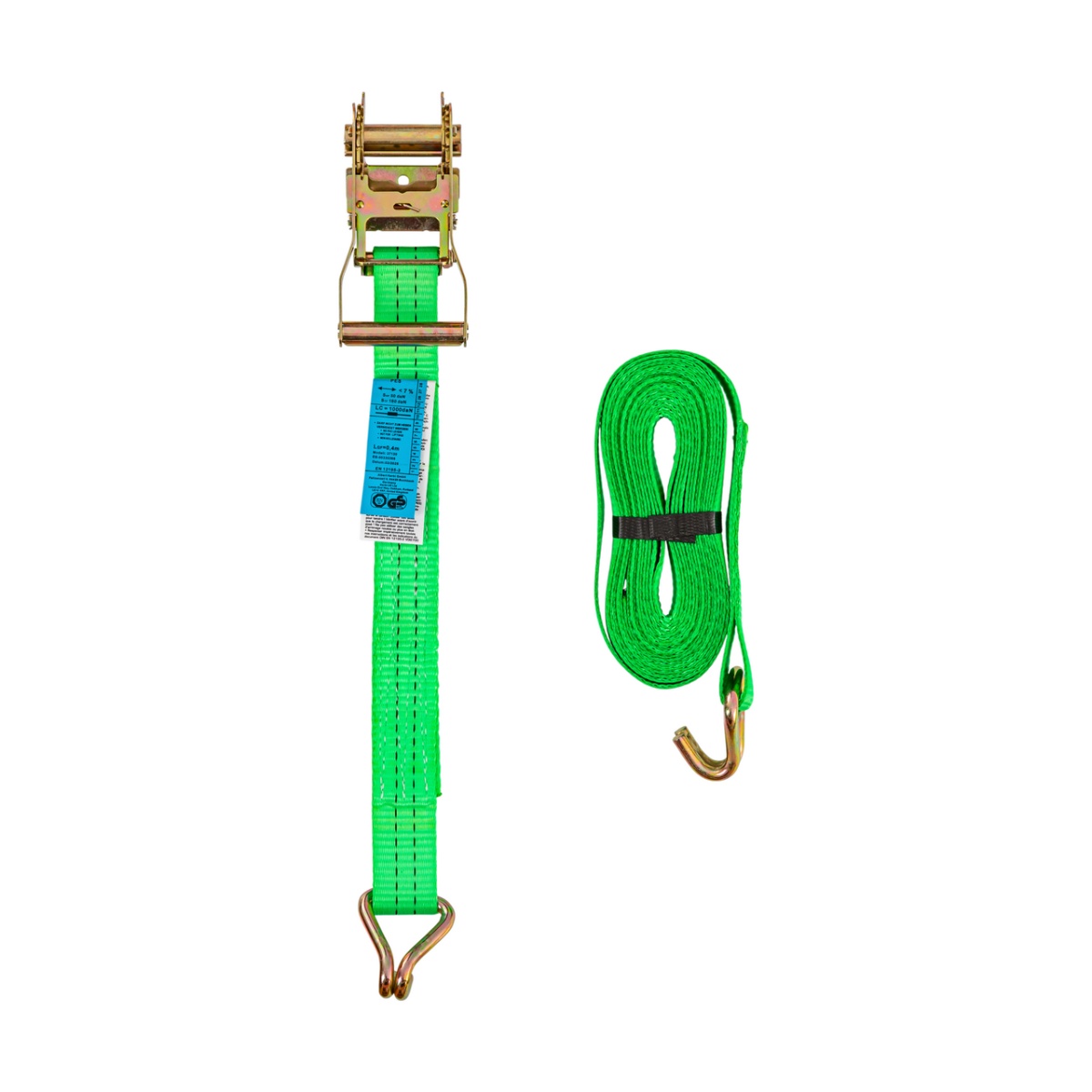 Chingă de ancoraj cu clichet, verde, 2000 kg, 35 mm × 6 m