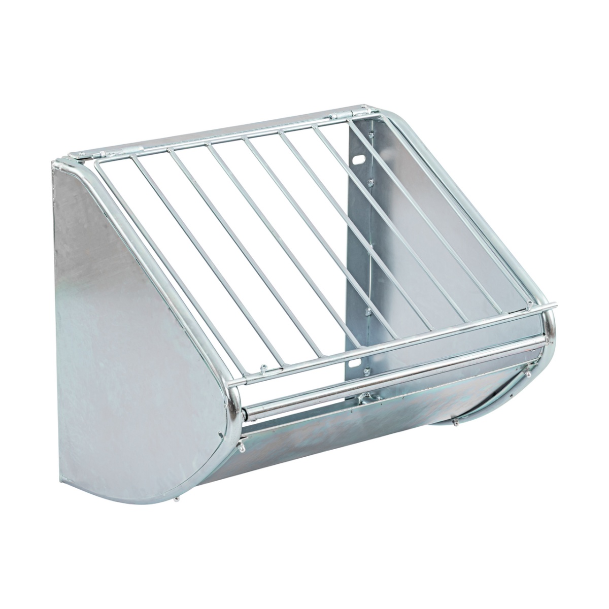 Iesle metalică pentru fân, montabilă pe perete, 60 × 53 cm