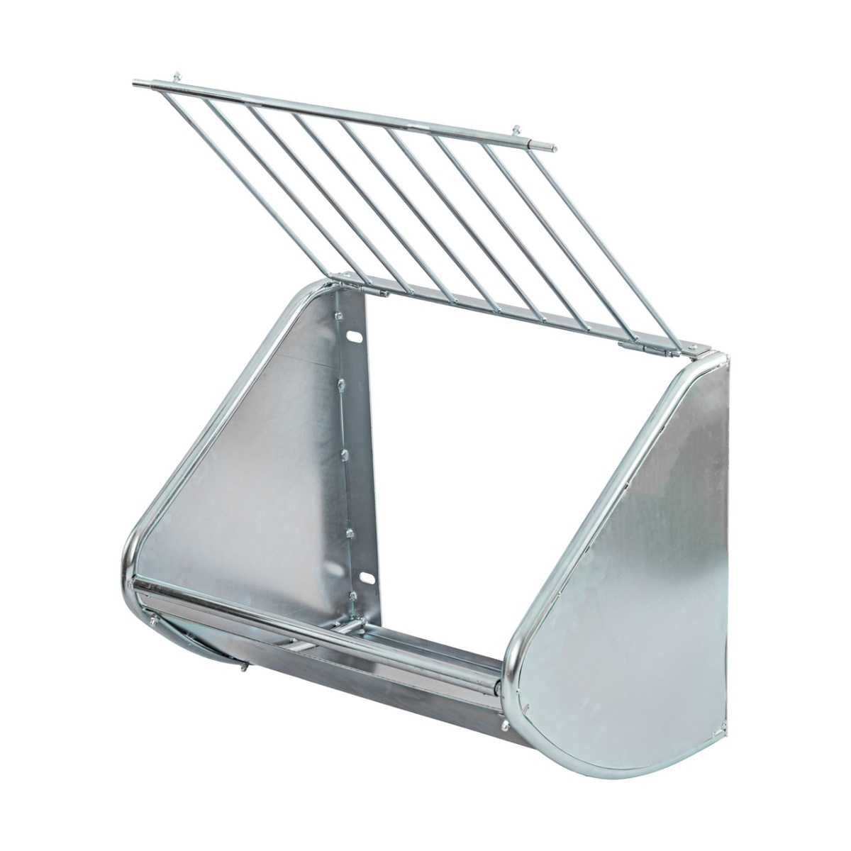 Iesle metalică pentru fân, montabilă pe perete, 60 × 53 cm