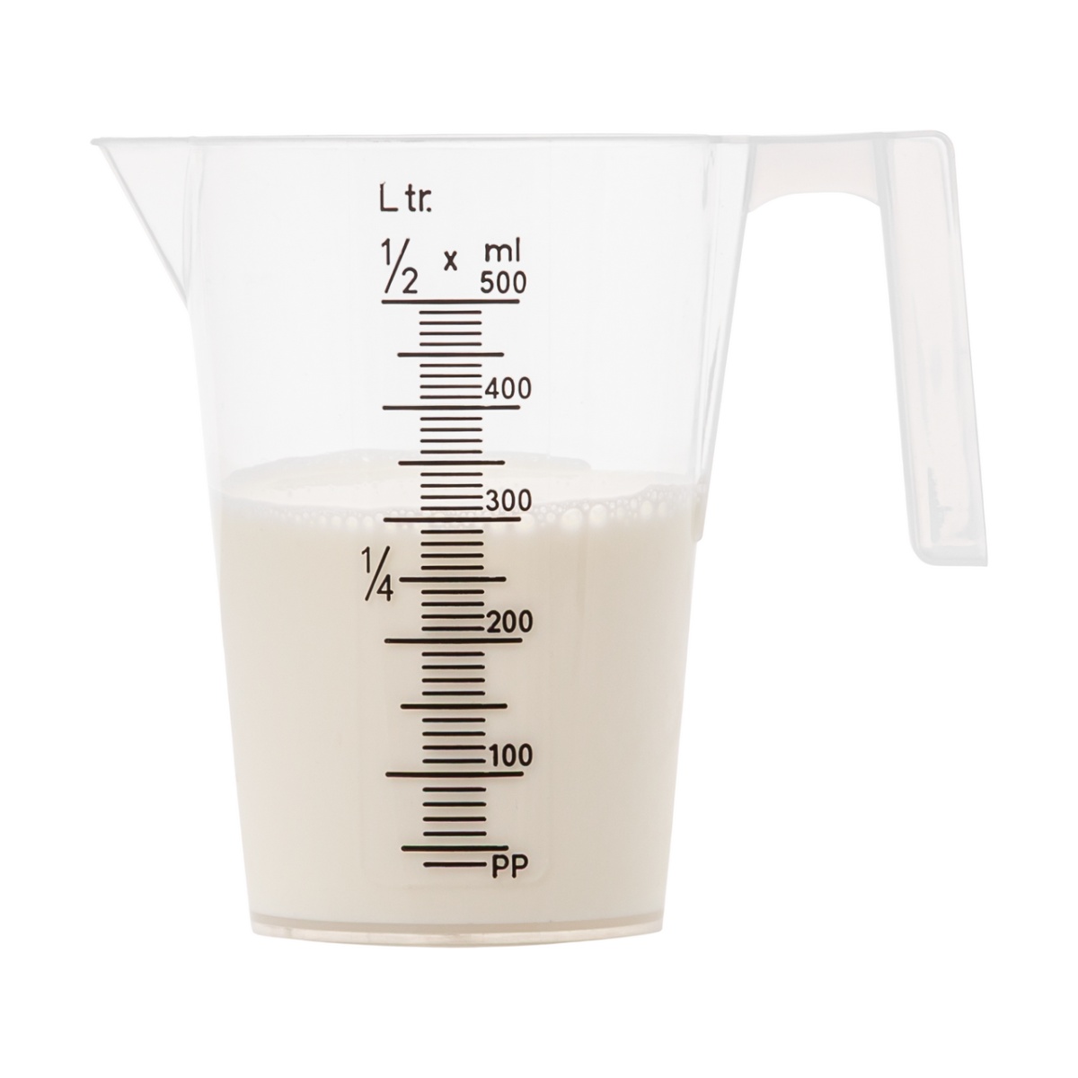 Cană gradată, plastic, 0,5 litri