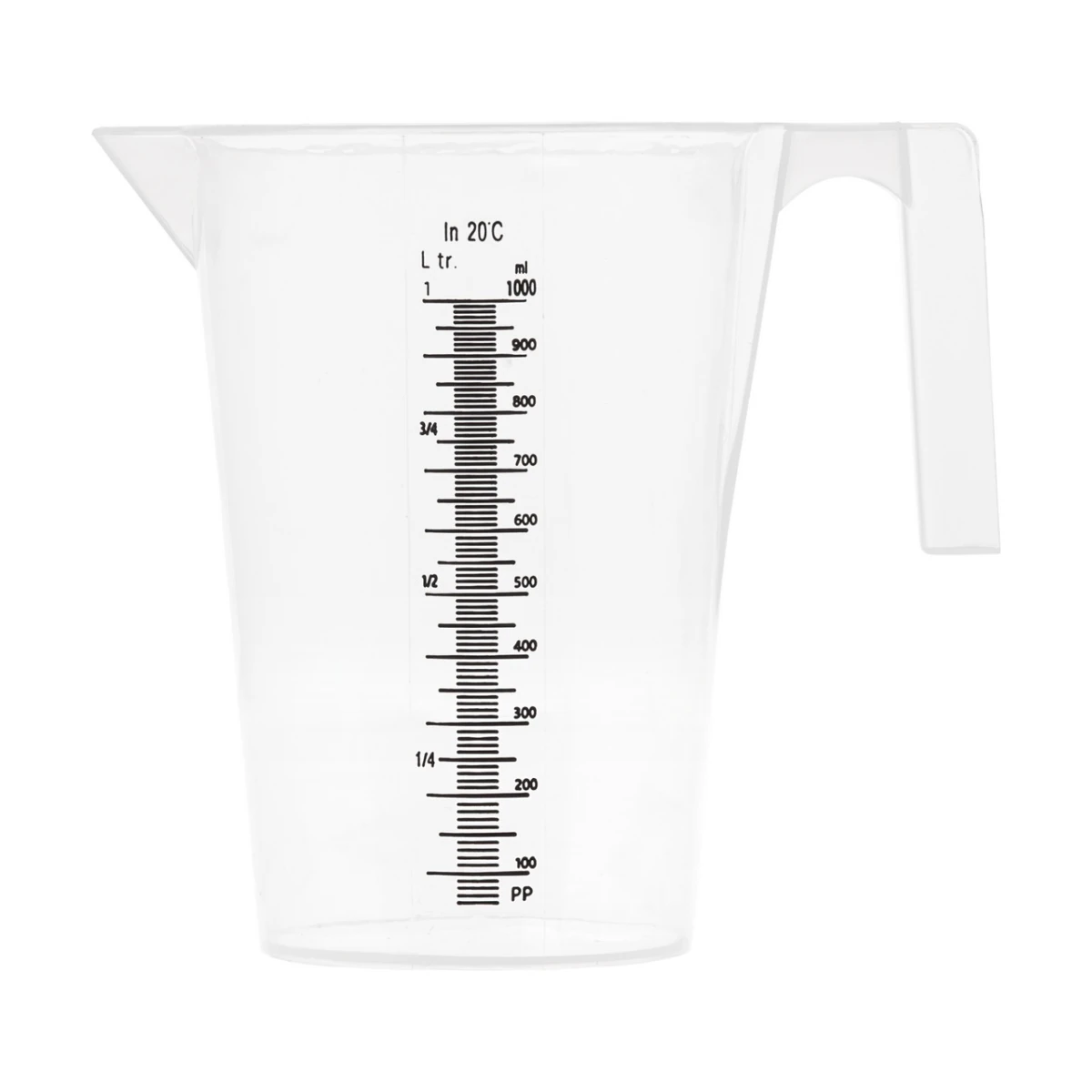 Cană gradată, plastic, 1 litru :: 1 L