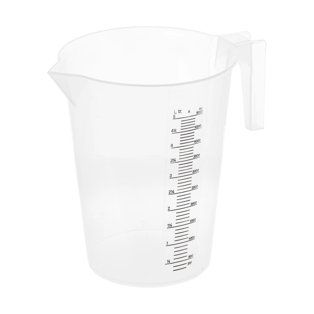 Cană gradată, plastic, 5 litri :: 5 L