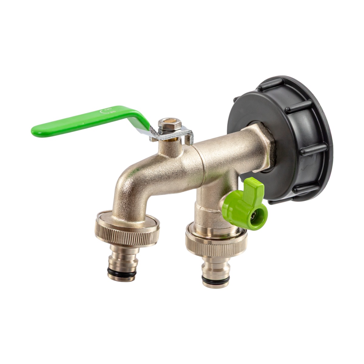 Robinet pentru container IBC, 3/4", cu 2 ieșiri