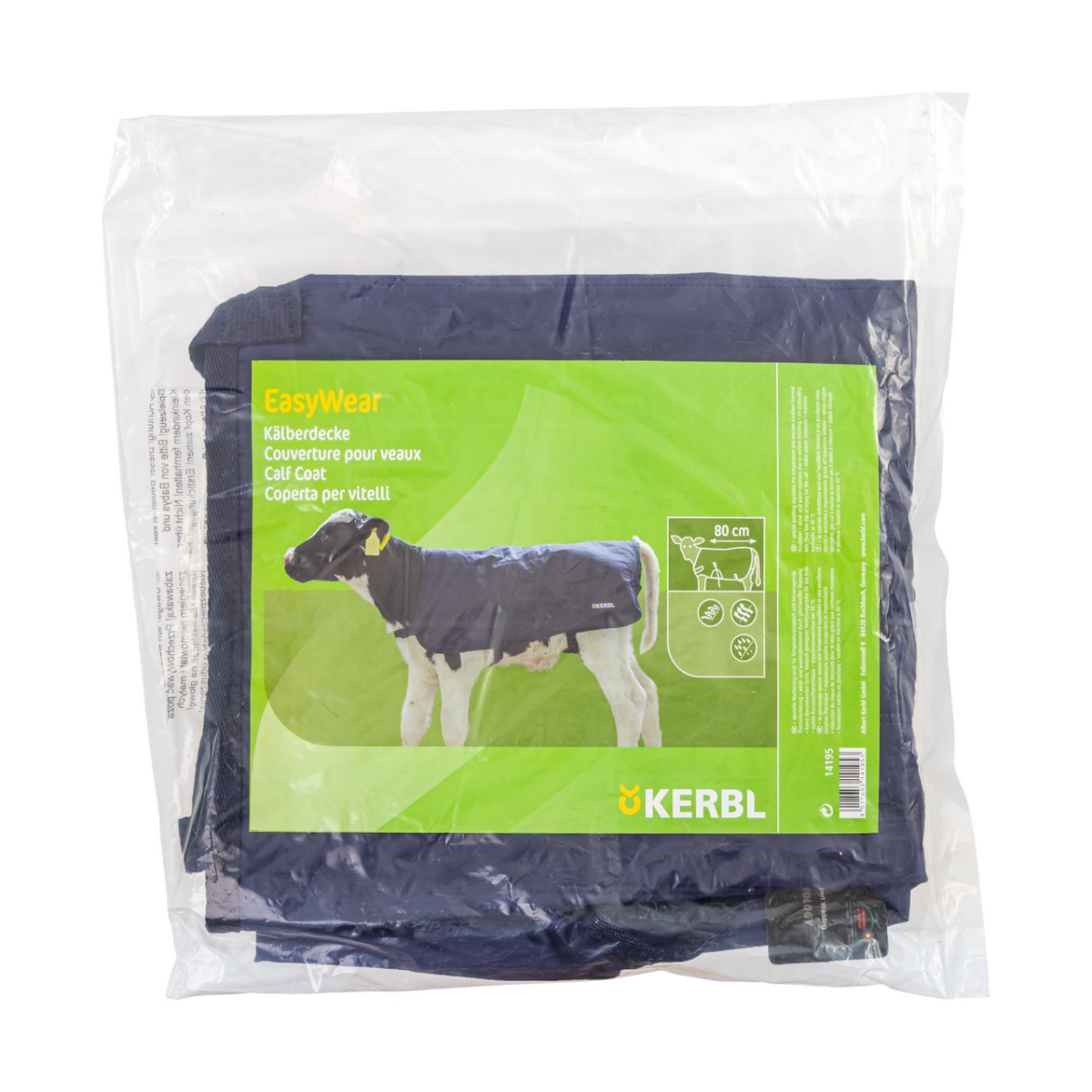 Pătură pentru viței, impermeabilă, EasyWear, albastru închis, 80 × 70 cm