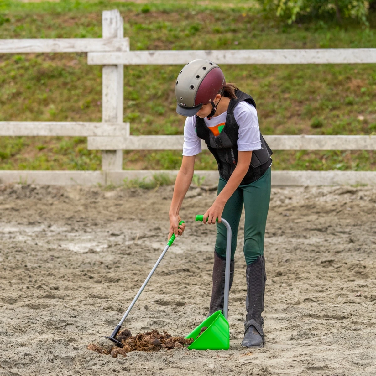 Lopată Mistboy Mini cu greblă, verde, 60 cm :: Verde