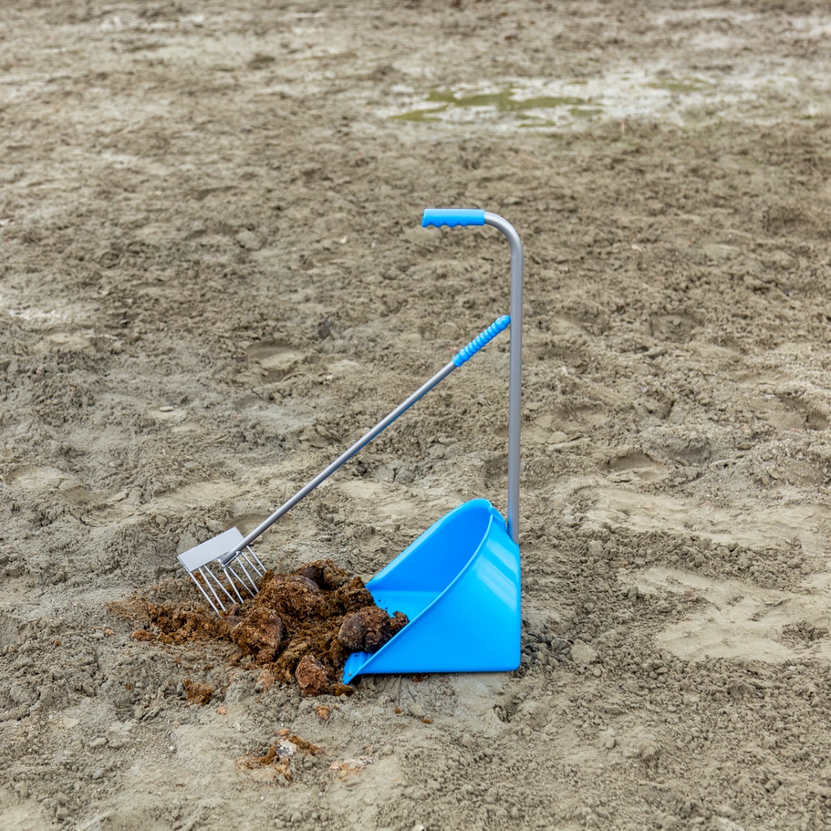 Lopată Mistboy cu greblă, albastru, 75 cm