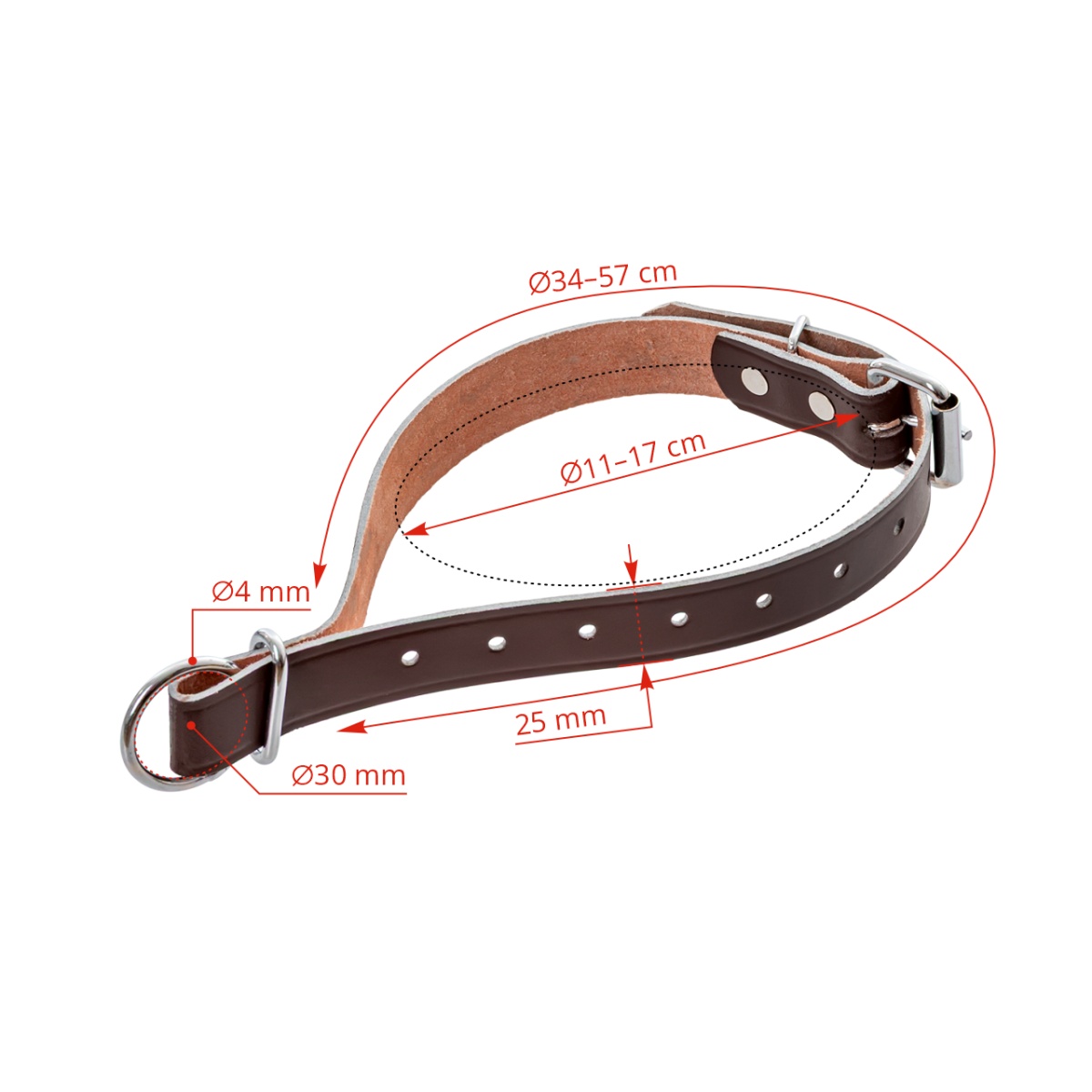 Colier pentru oi și berbeci, piele, 65 cm