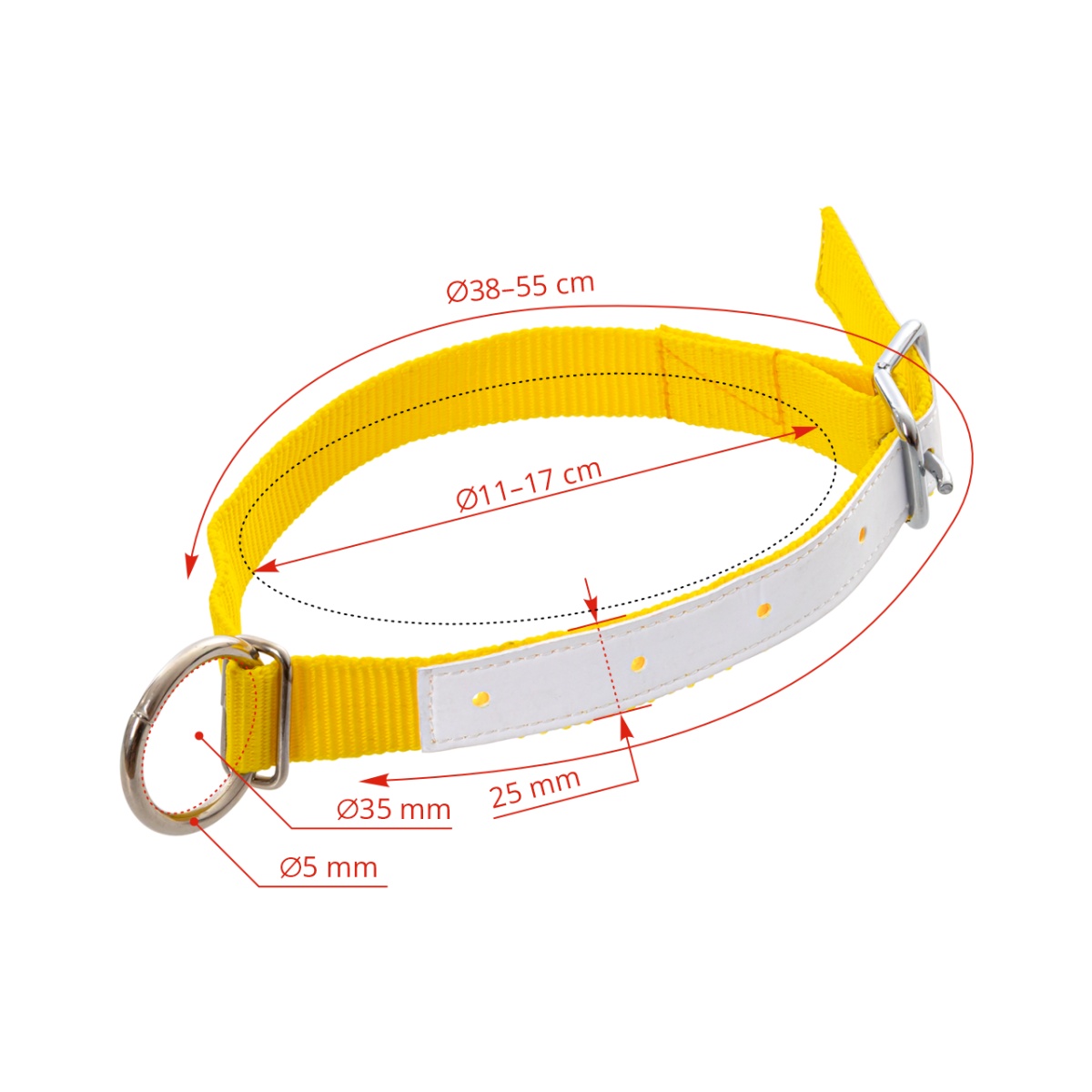 Colier pentru oi, galben, 60 cm